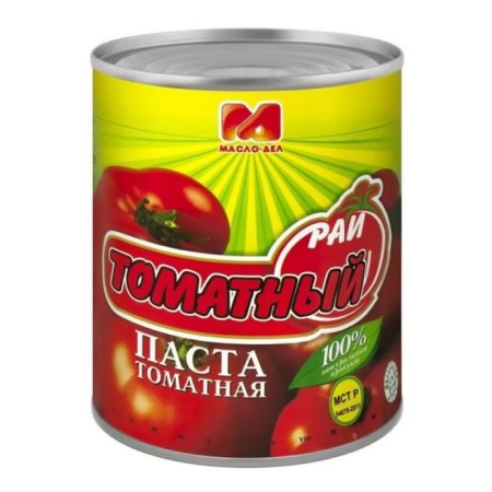 Паста Томатная Маслодел Томатный Рай 320гр ж/б