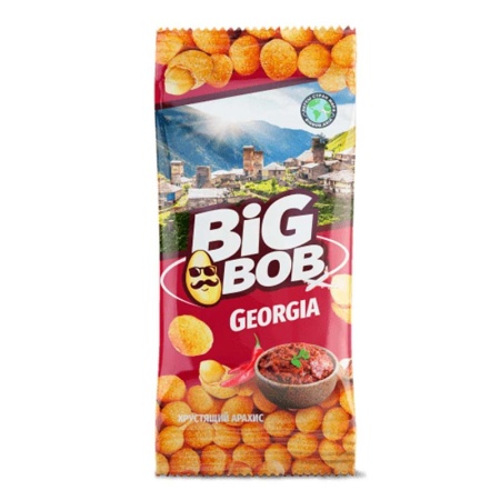 Арахис Big Bob Хрустящий с/вкусом Аджики Вкус Грузии 110гр фл/п