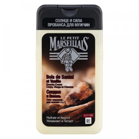 Гель д/душа  le Petit Marseillais Сандал и Ваниль Мужской 250мл фл