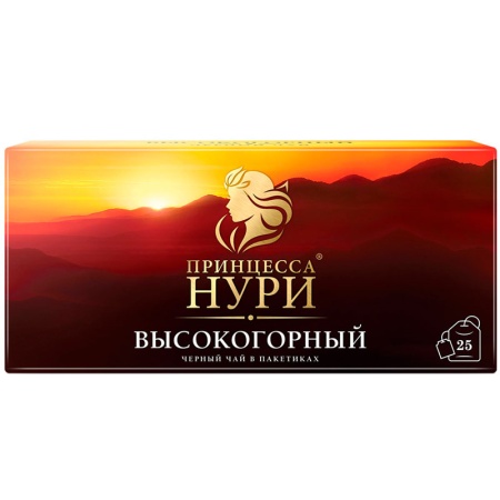 Чай Принцесса Нури Высокогорный Черн 25*2гр Кор