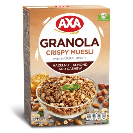 Мюсли Axa Хрустящий Мед с Орехами 270гр Кор