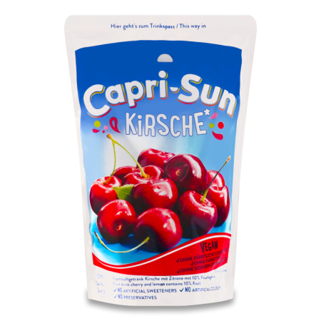 Напиток Безалкогольный Негазированный Сокосодержащий вишнево-лимонный Kirsche capri-sun д/п 200мл
