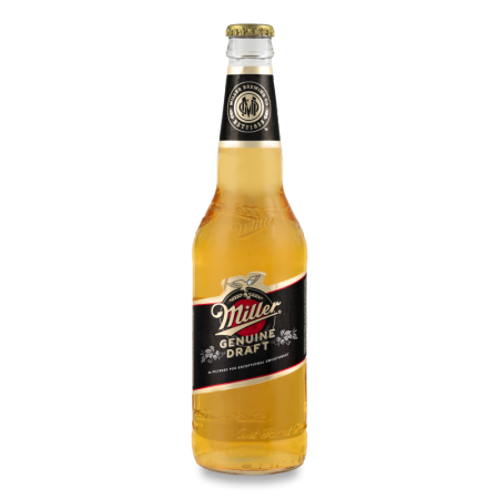 Пиво 0.5л 4.4% Светлое Пастеризованное Genuine Draft Miller Бут