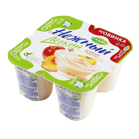 Продукт Йогуртный Campina Нежный Перс 0,1% 95гр Стак