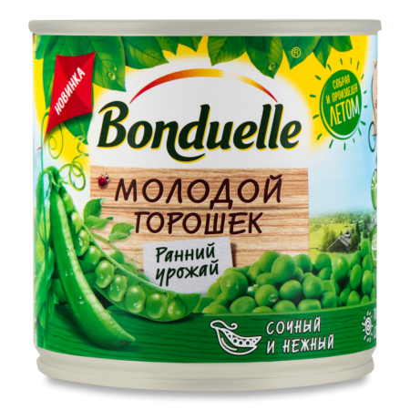 Горошек Зеленый Молодой Bonduelle ж/б 400г