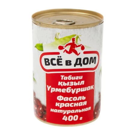 Фасоль Всё в Дом Красная Нат 400гр ж/б