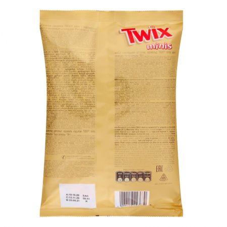 Батончик Mars Twix Minis с Карамелью 190гр фл/п
