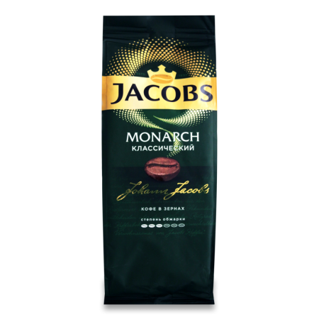 Кофе Жареный в Зернах Классический Monarch Jacobs м/у 230г