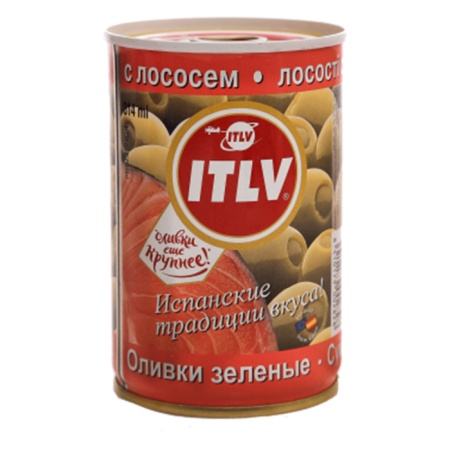 Оливки Itlv Зел с Креветкой 370мл ж/б