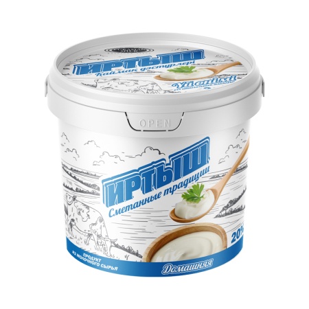 Сметанный Продукт Иртыш Домашняя 20% 700гр Вед