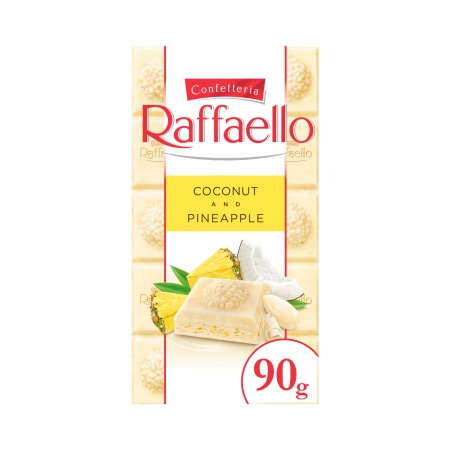 Шоколад Белый Raffaello миндаль/ананас 90гр Кор