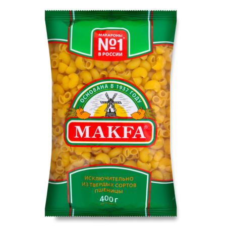 Макароны Makfa Улитки 400гр п/п