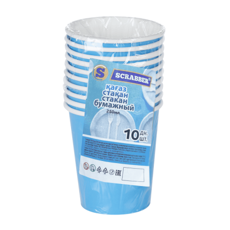 Стакан Scrabber Бумажный 10шт 250мл