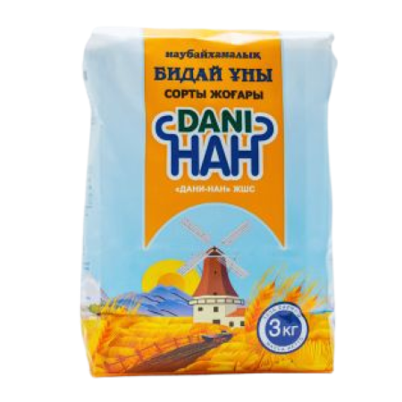 Мука dani-нан Пшеничная в/с 3кг п/п
