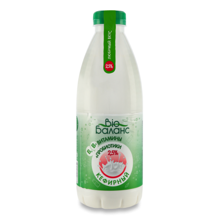Биопродукт Кисломолочный 2.5% Кефирный Обогащенный Бифидобактериями и Витаминами Био Баланс п/бут 900г