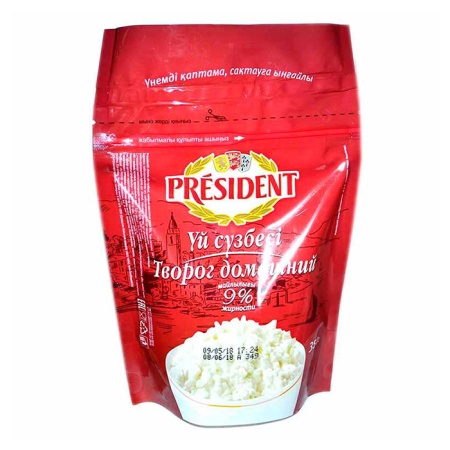 Творог President f m 9% 350гр