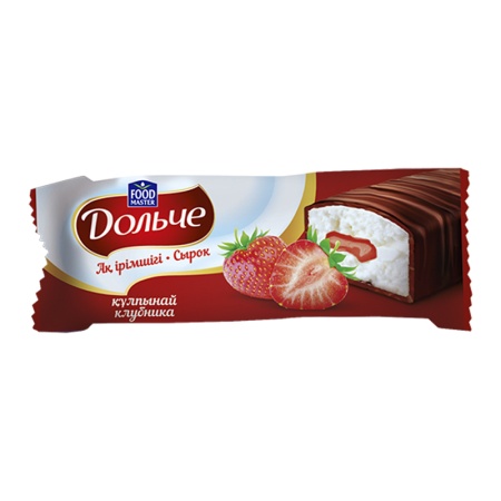 Сырок Food Master Творожный со Вкусом Клубники 36гр фл/п