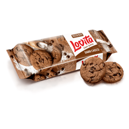 Печенье Roshen Lovita с Какао и Кусочками Глазури 150гр фл/п
