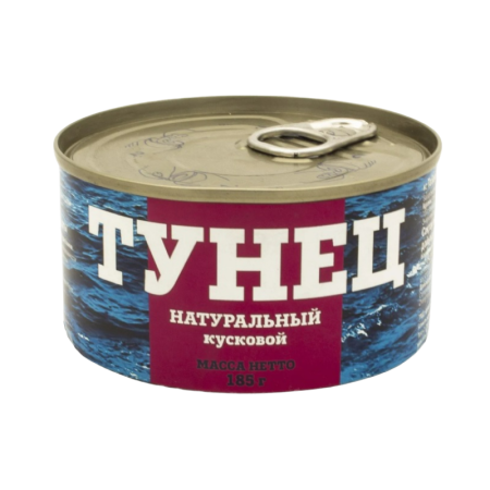 Тунец Натур Кусковой 185гр ж/б Ключ