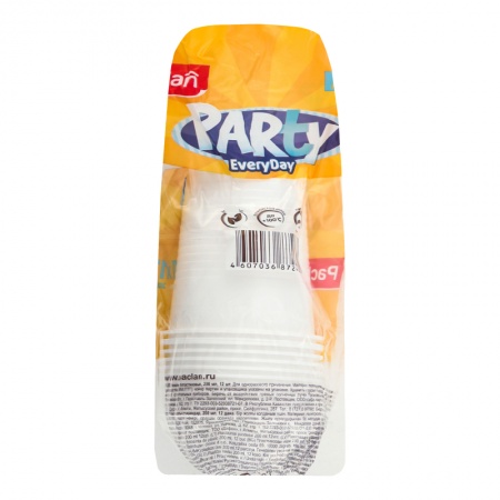 Стаканы Пластиковые Одноразовые 200мл Everyday Paclan 12шт