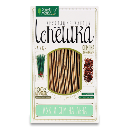 Хлебцы Lепешка Лук и Семена Льна 150гр Кор