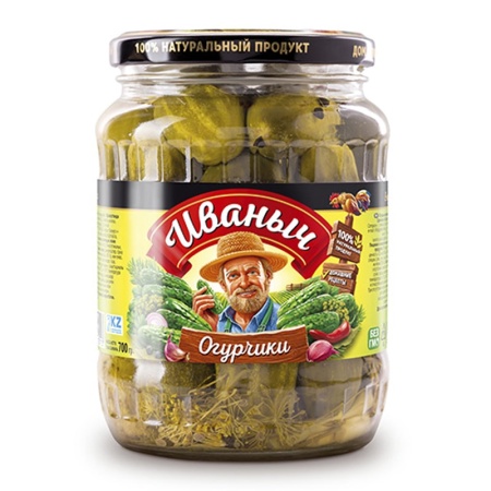 Огурчики Иваныч Мар Слабокислые 700гр с/б