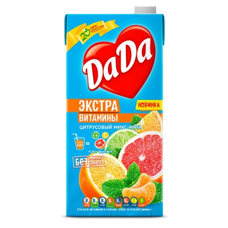 Напиток Dada Экстра Витамины Цитрусовый микс-мята 1,9л Кбл