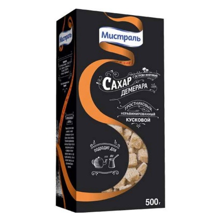 Сахар Мистраль Демерара Тростниковый Нераф Кусковой 500гр Кор