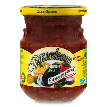 Баклажаны с Овощным Фаршем в Томатном Соусе Лучшие Рецепты с/б 440мл