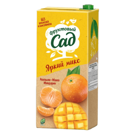 Сок Фруктовый Сад Яркий Микс апельсин/манго/мандарин 1,93л Tba