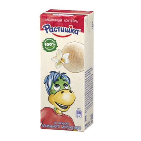Коктейль Растишка Мол Ванильное Мороженое 2% 210гр Тrc