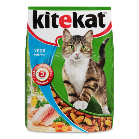 Корм Сухой Для Взрослых Кошек Улов Рыбака Kitekat м/у 1.9кг