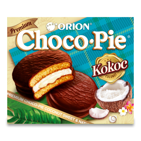 Бисквит Orion Choco Pie Кокос 12шт 360гр Кор