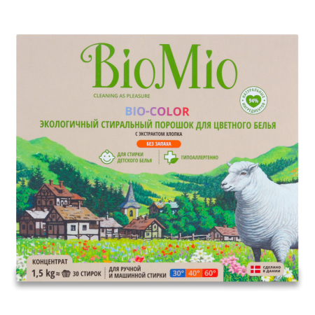 Порошок Стир Biomio bio-color Детский 1,5кг Кор