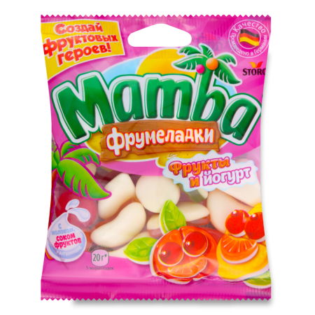 Мармелад Storck Mamba Фрумеладки Фрукты и Иогурт 72гр п/п
