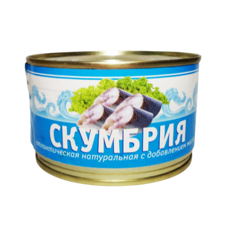 Скумбрия Нат с Доб Масла 240гр ж/б