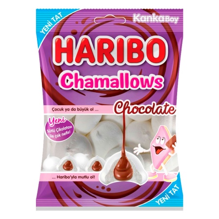 Зефир Haribo Chamallows Chocolate 62гр бл/у