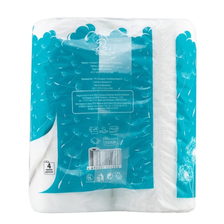 Полотенца Бумажные Всё в Дом Двухслойные 4рулона пленка