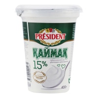 Сметана 15% President ст 400г Сметана 15% President ст 400г