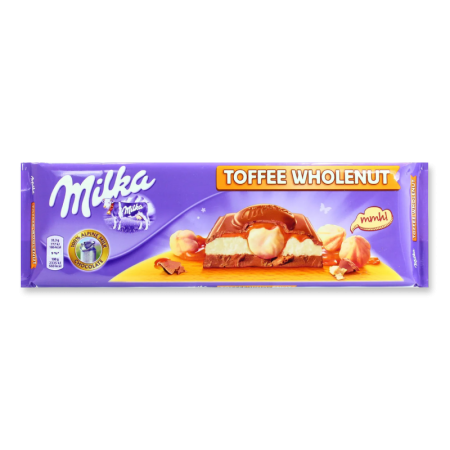 Шоколад Milka Цельный Орех и Карамель 300гр фл/п