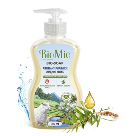 Мыло Biomio Жидкое Антибактериальное д/рук Эфирное Масло Чайного Дерева 300 мл фл