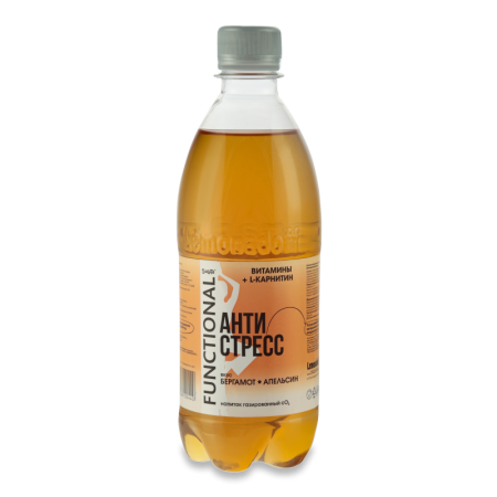 Напиток Безалкогольный Газированный Вкус бергамот+апельсин Антистресс Functional Lemonadoff п/бут 0.5л