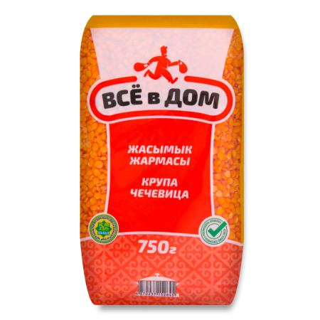Крупа Всё в Дом Чечевица 750гр п/п