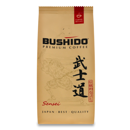 Кофе Натуральный Жареный в Зернах Sensei Bushido м/у 227г