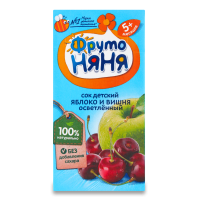 Сок Фрутоняня Детский яблоко/вишня Осветленный 5+ 200мл Тrc