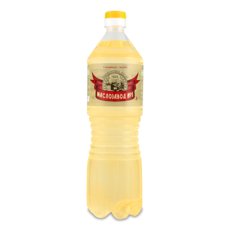 Масло Подсолнечное Рафинированное Дезодорированное Маслозавод №1 п/бут 900мл