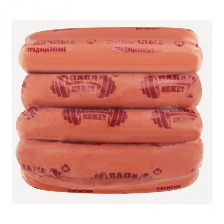 Сосиски Папа Может Сочные 450гр газ/у