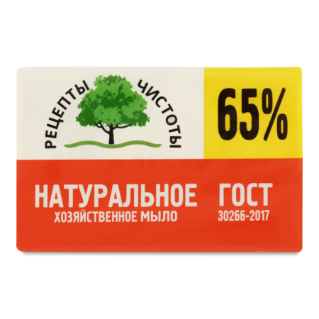 Мыло Хозяйственное 65% Натуральное Рецепты Чистоты 200г