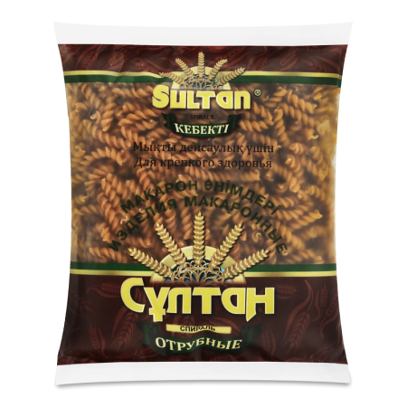 Макароны Султан Отрубные Спираль 400гр п/п