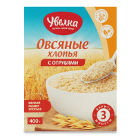 Хлопья Овсяные с Отрубями Увелка к/у 400г